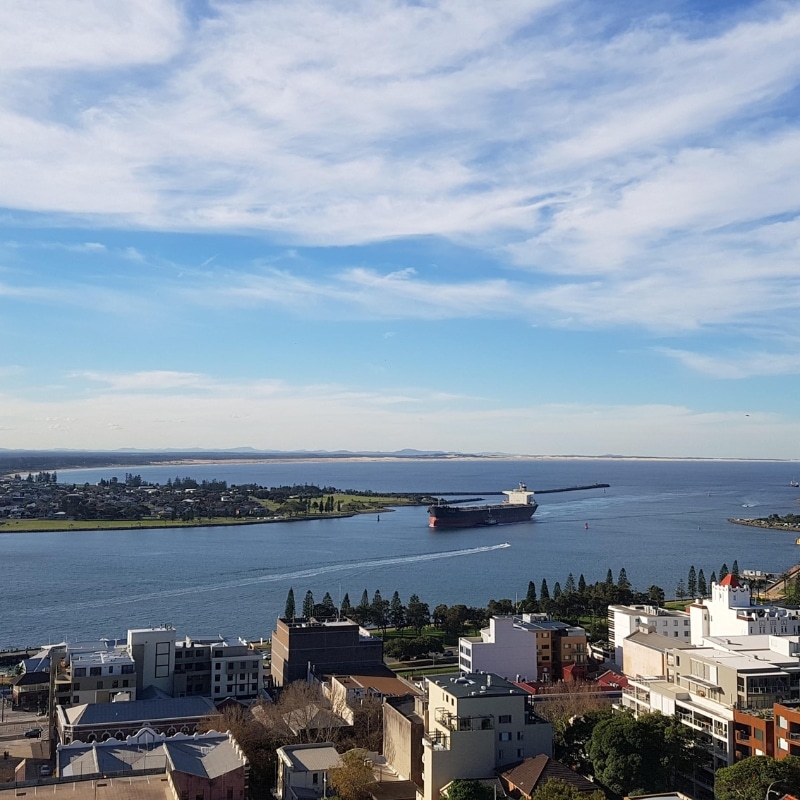 Urban waterfront and port development showcasing strategic Town Planning within the Newcastle City Council for future growth and infrastructure.